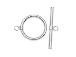 Toggle Clasps, Sleek Wrap 15mm, Sterling Silver (1 Set) Toggle Clasps, Sleek Wrap 15mm, Sterling Silver (1 Set)