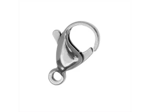 Lobster Clasps, Curve 15mm, Stainless Steel (each)