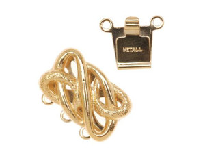 Filigree Box Clasps, Serpentine Design 17x13mm, 23K Gold Plated (1 Piece) Filigree Box Clasps, Serpentine Design 17x13mm, 23K Gold Plated (1 Piece)