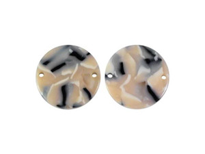 Zola Elements Acetate Connector Link, Coin 20mm, Black Pearl Multi-Colored (2 Pieces) Zola Elements Acetate Connector Link, Coin 20mm, Black Pearl Multi-Colored (2 Pieces)