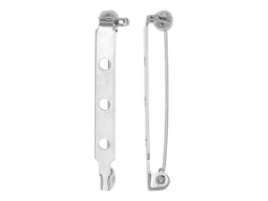 Silver Tone Glue On Bar Pin Back 1 1/2 Inch (39mm) Silver Tone Glue On Bar Pin Back 1 1/2 Inch (39mm)