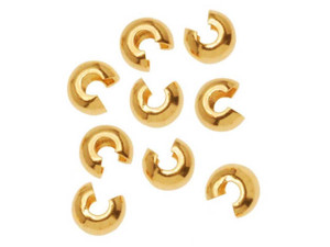 Crimp Bead Covers, 4mm, Gold Tone (144 Pieces) Crimp Bead Covers, 4mm, Gold Tone (144 Pieces)