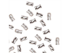 Crimp Bead Covers, Corrugated 3mm, Sterling Silver (10 Pieces)