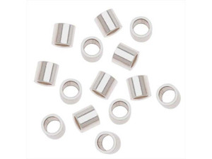 Crimp Beads, 2x1mm, Sterling Silver (50 Pieces)