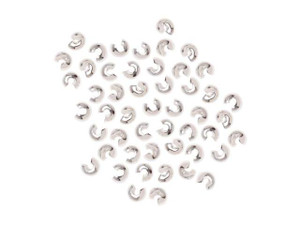 Crimp Bead Covers, 2.4mm, Sterling Silver (20 Pieces)