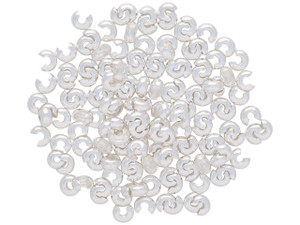 Crimp Bead Covers, 3mm, Silver Tone (144 Pieces) Crimp Bead Covers, 3mm, Silver Tone (144 Pieces)