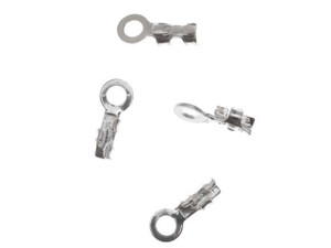 Clearance - Was $4.17 - Cord Ends, Small Foldover Crimp Beads, For up to 0.6mm Cord, Sterling Silver (10 Pieces) Clearance - Was $4.17 - Cord Ends, Small Foldover Crimp Beads, For up to 0.6mm Cord, Sterling Silver (10 Pieces)