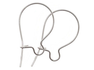 BULK 200 Earring Hooks 18 X 19mm With Ball and Wire in a Silver Tone FS417  