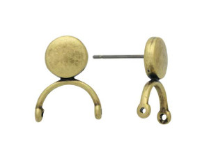 Cymbal Earring Posts for Delica & Round Beads, Venio II, Round