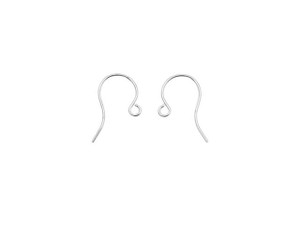 Earring Findings, French Wire Hooks 16mm, Silver Plated (50 Pieces) Earring Findings, French Wire Hooks 16mm, Silver Plated (50 Pieces)