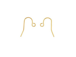 Earring Findings, French Ear Wire Hook 22mm, Gold Plated (25 Pairs) Earring Findings, French Ear Wire Hook 22mm, Gold Plated (25 Pairs)