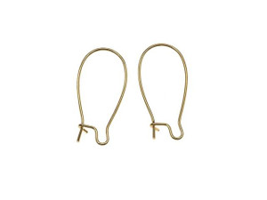 Earring Findings, Kidney Wire Hook 25mm, Antiqued Brass (10 Pairs)