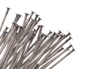 Head Pins, 2 Inches Long and 22 Gauge Thick, Antiqued Silver Plated (50 Pieces) Head Pins, 2 Inches Long and 22 Gauge Thick, Antiqued Silver Plated (50 Pieces)