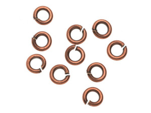 Clearance - Was $1.49 - Nunn Design Findings, 5mm 18 Gauge Open Jump Rings, Antiqued Copper (10 Pieces)