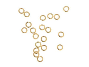 Jump Rings, Round Open 3mm Diameter and 24 Gauge Thick, 14k Gold-Filled (20 Pieces) Jump Rings, Round Open 3mm Diameter and 24 Gauge Thick, 14k Gold-Filled (20 Pieces)