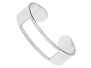 Centerline Beadable Cuff Bracelet, with Rectangular Cutout and Holes 16x58mm, Silver Plated (1 Piece) Centerline Beadable Cuff Bracelet, with Rectangular Cutout and Holes 16x58mm, Silver Plated (1 Piece)