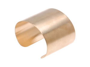 Solid Brass Flat Cuff Bracelet Base 50.8mm, 2 Inches Wide, (1 Piece)