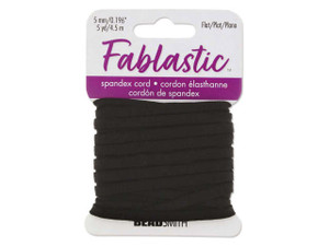 Clearance - Was $6.09 - Fablastic Stretch Cord for Mask Making, Flat 5mm (0.196 Inch) Thick, Black (5 Yards) Clearance - Was $6.09 - Fablastic Stretch Cord for Mask Making, Flat 5mm (0.196 Inch) Thick, Black (5 Yards)