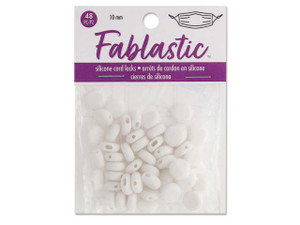 Clearance - Was $5.69 - Fablastic Cord Locks for Mask Making, Round 10mm with 1.6 & 3.5mm Holes, White (48 Pieces) Clearance - Was $5.69 - Fablastic Cord Locks for Mask Making, Round 10mm with 1.6 & 3.5mm Holes, White (48 Pieces)