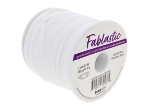 Clearance - Was $24.99 - Fablastic Stretch Cord for Mask Making, Flat 5mm (0.196 Inch) Thick, White (100 Yard Spool) Clearance - Was $24.99 - Fablastic Stretch Cord for Mask Making, Flat 5mm (0.196 Inch) Thick, White (100 Yard Spool)