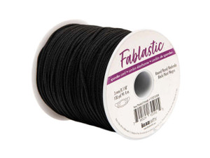 Clearance - Was $24.99 - Fablastic Stretch Cord for Mask Making, Round 3mm (0.118 Inch) Thick, Black (100 Yard Spool) Clearance - Was $24.99 - Fablastic Stretch Cord for Mask Making, Round 3mm (0.118 Inch) Thick, Black (100 Yard Spool)