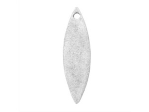 Clearance - Was $5.49 - Flat Tag Pendant, Navette 9x30.5mm, Antiqued Silver, by Nunn Design (1 Piece) Clearance - Was $5.49 - Flat Tag Pendant, Navette 9x30.5mm, Antiqued Silver, by Nunn Design (1 Piece)