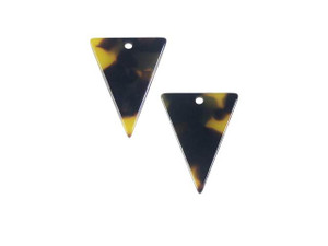 Zola Elements Acetate Pendant, Triangle 16x20mm, Brown Tortoise Shell (2 Pieces) Zola Elements Acetate Pendant, Triangle 16x20mm, Brown Tortoise Shell (2 Pieces)