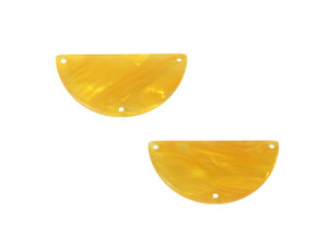 Zola Elements Acetate Y-Connector Link, Half Circle 30x15mm, Honeycomb (2 Pieces) Zola Elements Acetate Y-Connector Link, Half Circle 30x15mm, Honeycomb (2 Pieces)