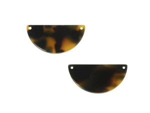 Zola Elements Acetate Connector Link, Half Circle 30x15mm, Brown Tortoise Shell (2 Pieces) Zola Elements Acetate Connector Link, Half Circle 30x15mm, Brown Tortoise Shell (2 Pieces)
