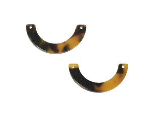 Zola Elements Acetate Connector Link, U-Shape 30x15mm, Brown Tortoise Shell (2 Pieces) Zola Elements Acetate Connector Link, U-Shape 30x15mm, Brown Tortoise Shell (2 Pieces)