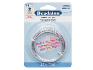 Beadalon Craft Wire, German Style Round Copper Wire 16 Gauge, Silver Plated Beadalon Craft Wire, German Style Round Copper Wire 16 Gauge, Silver Plated