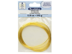 Memory Wire, Bracelet Oval 2.75 Inch Diameter, 23 Loops, Gold Plated Memory Wire, Bracelet Oval 2.75 Inch Diameter, 23 Loops, Gold Plated