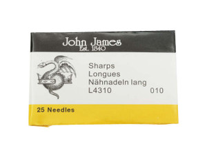 The Beadsmith English Beading Needles, Sharps Size #10, 1 Pack of 25