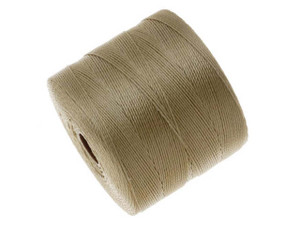 The Beadsmith Super-Lon, S-Lon, Micro Macrame Twisted Nylon Cord - Sand / 287 Yard Spool The Beadsmith Super-Lon, S-Lon, Micro Macrame Twisted Nylon Cord - Sand / 287 Yard Spool