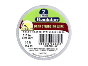 Beadalon Wire Standard Bright 7 Strand .010 Inch / 30Ft Beadalon Wire Standard Bright 7 Strand .010 Inch / 30Ft