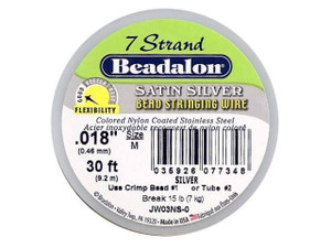 Beadalon Wire Satin Gold 7 Strand .018 Inch / 30Ft 