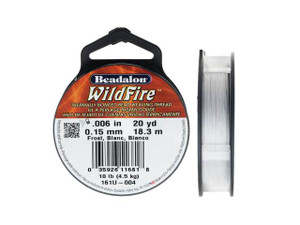 Wildfire Thermal Bonded Beading Thread, 20 Yard Spool, Frost / White (.006 Inch Thick) Wildfire Thermal Bonded Beading Thread, 20 Yard Spool, Frost / White (.006 Inch Thick)