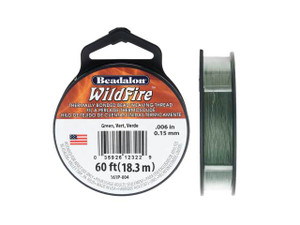 Beadalon Wildfire Thermal Bonded Beading Thread .006 Inch - Black - 50 Yd