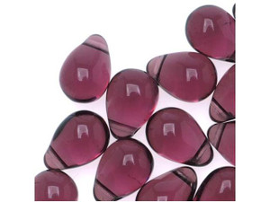 Czech Glass Beads 9mm Teardrop Amethyst Purple (1 Strand) Czech Glass Beads 9mm Teardrop Amethyst Purple (1 Strand)