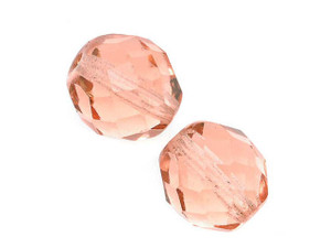 Czech Fire-Polish Glass Beads 10mm Round Rosaline Czech Fire-Polish Glass Beads 10mm Round Rosaline