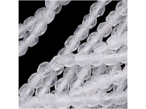 Czech Fire-Polish Glass Beads 3mm Round Matte Crystal Clear Czech Fire-Polish Glass Beads 3mm Round Matte Crystal Clear