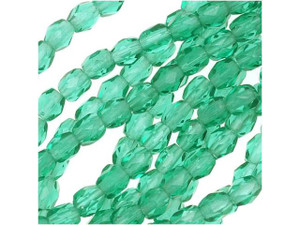 Czech Fire-Polish Glass Beads 3mm Round Emerald Green Czech Fire-Polish Glass Beads 3mm Round Emerald Green