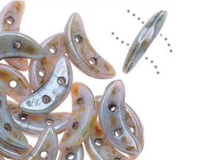 CzechMates Glass, 2-Hole Crescent Beads 10x4.5mm, Opaque Ultra Luster Green (2.5" Tube) CzechMates Glass, 2-Hole Crescent Beads 10x4.5mm, Opaque Ultra Luster Green (2.5" Tube)