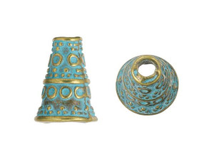 Brass-Plated Cone with Patina Finish Brass-Plated Cone with Patina Finish