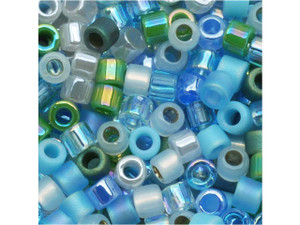 Miyuki Delica Seed Beads, 10/0 Size, Mix Serenity Blues (7.2 Grams) Miyuki Delica Seed Beads, 10/0 Size, Mix Serenity Blues (7.2 Grams)