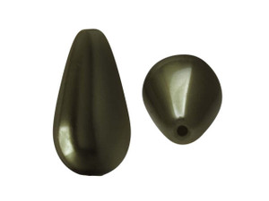 Clearance - Was $1.29 - Preciosa Crystal Nacre Pearl, Pear 15x8mm, Dark Green (1 Piece) Clearance - Was $1.29 - Preciosa Crystal Nacre Pearl, Pear 15x8mm, Dark Green (1 Piece)