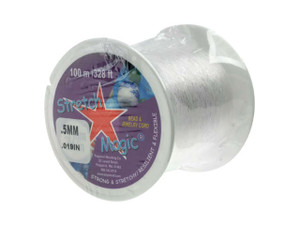 Stretch Magic Cord, Round .5mm (.019 Inch) Thick, 100 Meter Spool, Clear 