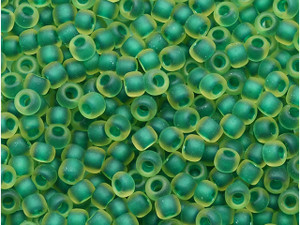 Toho 11/0 Round Seed Bead Jonquil/Emerald Lined With Frosted Inside, 2.5-Inch Tube Toho 11/0 Round Seed Bead Jonquil/Emerald Lined With Frosted Inside, 2.5-Inch Tube