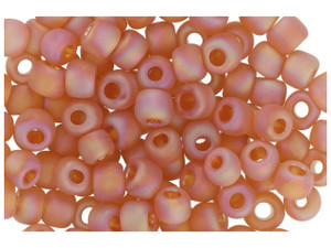 Toho 6/0 Round Seed Bead Transparent Rainbow Frosted Dark Topaz, 2.5-Inch Tube Toho 6/0 Round Seed Bead Transparent Rainbow Frosted Dark Topaz, 2.5-Inch Tube