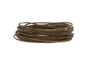 Leather Cord, Round 1.5mm, Natural Grey, by Leather Cord USA (1 yard)